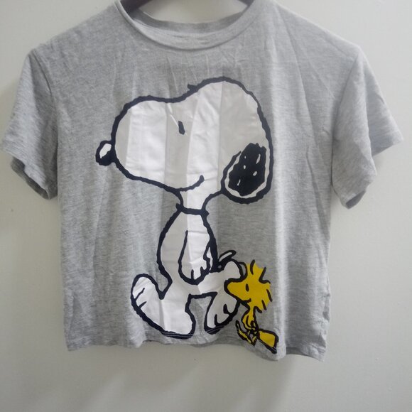 "Peanuts" Snoopy and Woodstock Walking Short Sleeved, Older Girls Top - Picture 1 of 6